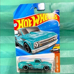 67 Chevy C10 Teal Hot Wheels Truck Toy